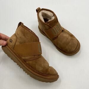 UGG brown mini strap boots